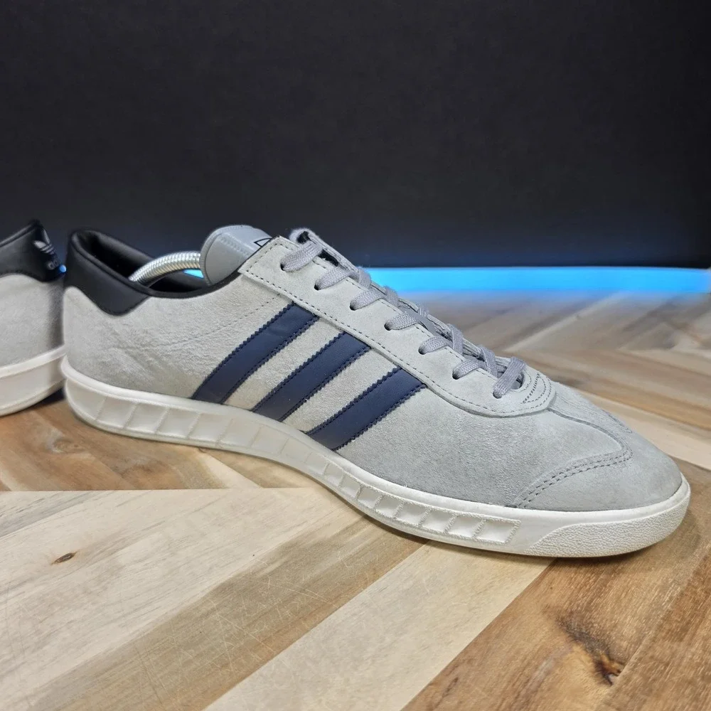 Adidas Originals Hamburg Low Grey Collegiate Navy BB5298 Suede Men's Size 11.5